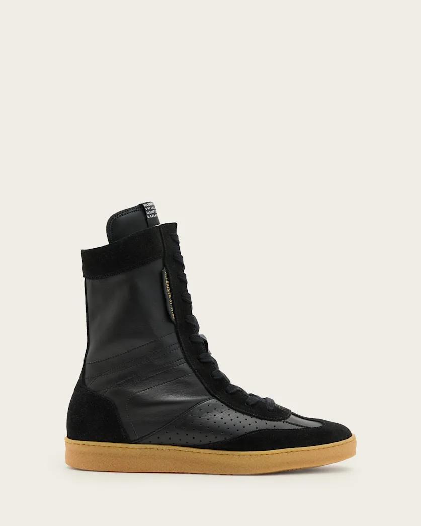 Louise Leather High Top Trainers by ALLSAINTS