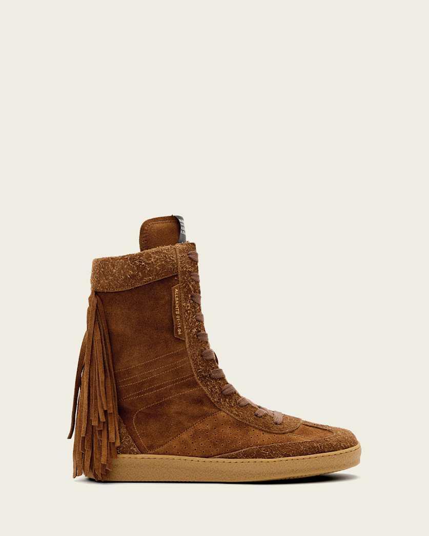 Louise Suede Fringe Trainers by ALLSAINTS