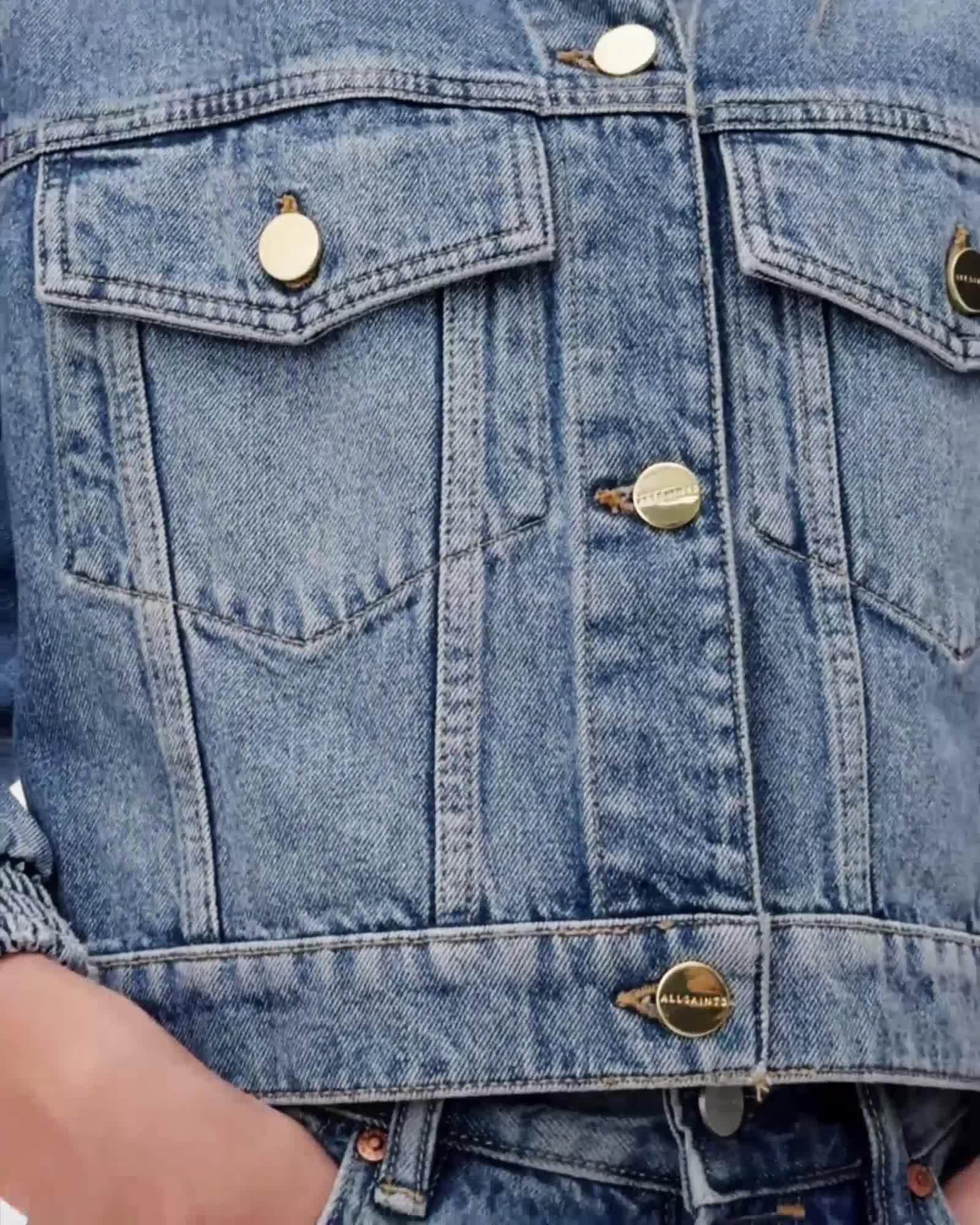Luca Cropped Denim Jacket by ALLSAINTS