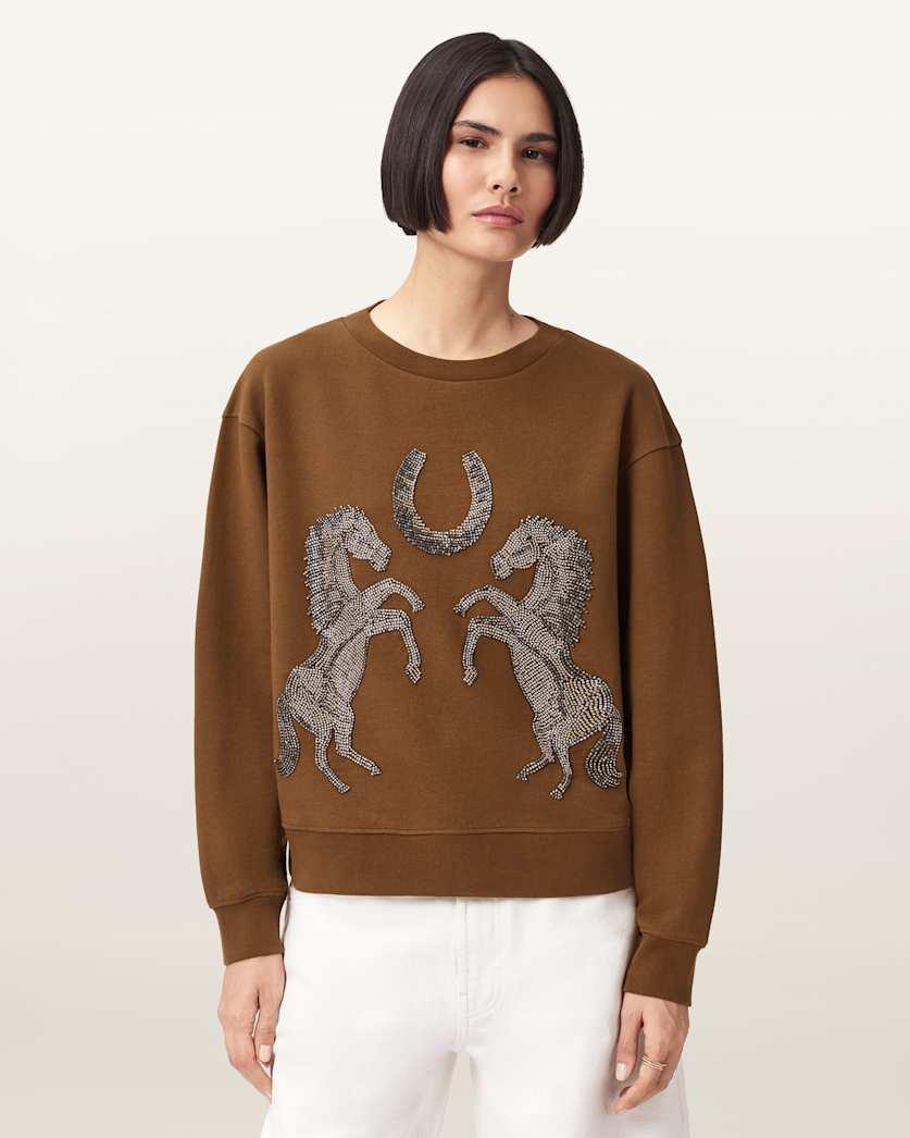 Luck Embellished Pippa Sweatshirt by ALLSAINTS