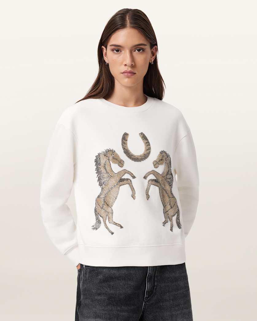 Luck Embellished Pippa Sweatshirt by ALLSAINTS