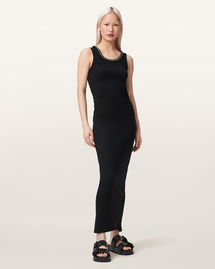 Lucy Sleeveless Bodycon Maxi Dress by ALLSAINTS