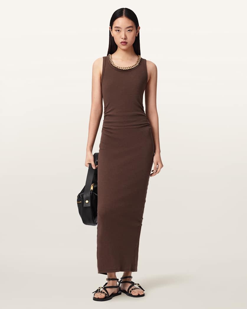 Lucy Sleeveless Bodycon Maxi Dress by ALLSAINTS