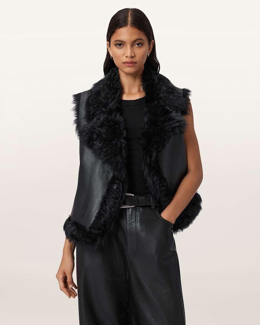 Luna Shearling Reversible Gilet by ALLSAINTS