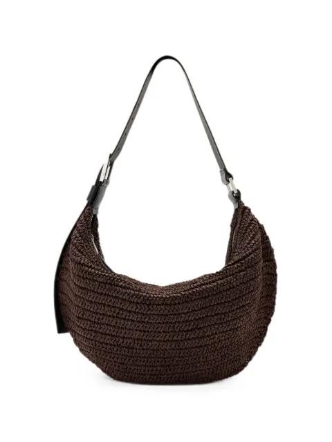 Luna woven-design leather-strap shoulder bag by ALLSAINTS