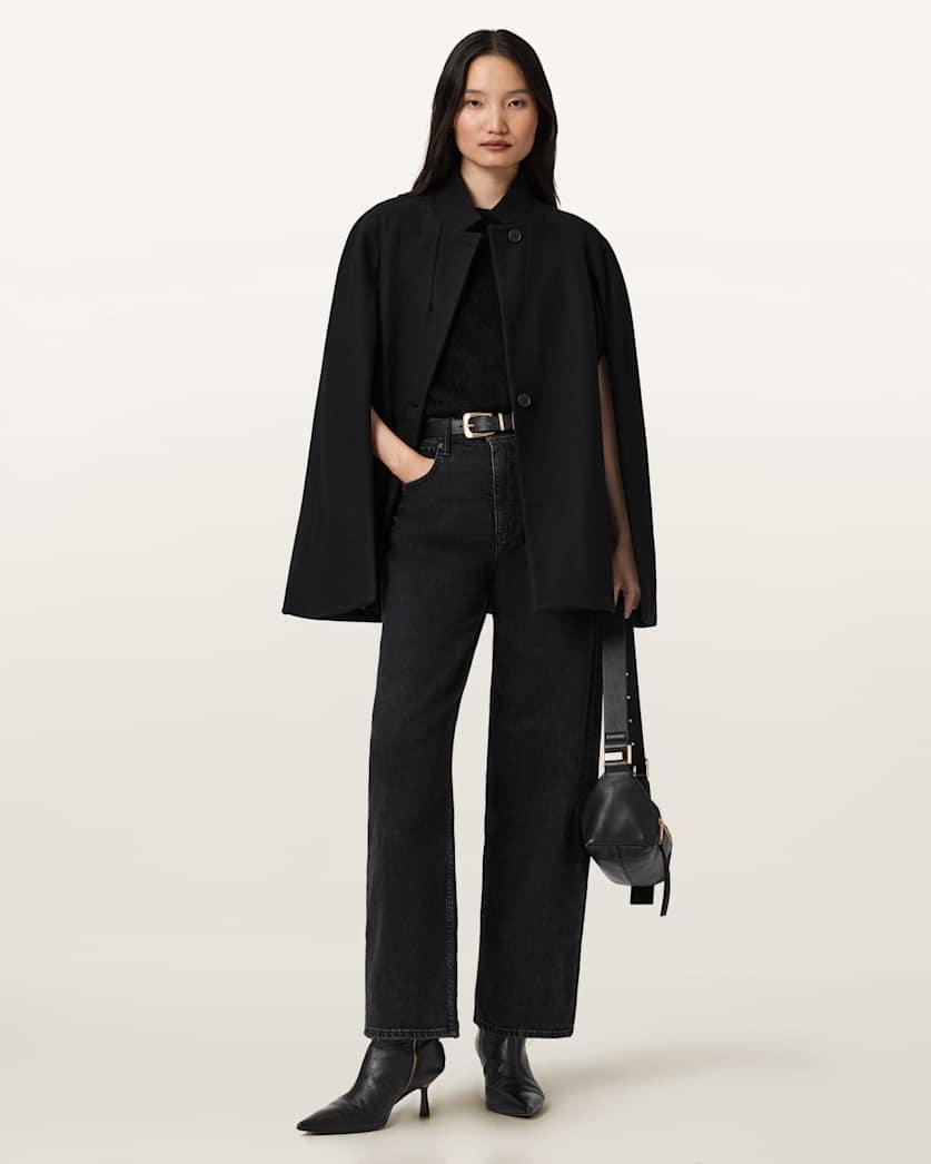 Lunis Wool Cape Coat by ALLSAINTS