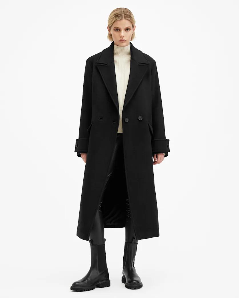 Mabel Double Breasted Oversized Coat by ALLSAINTS