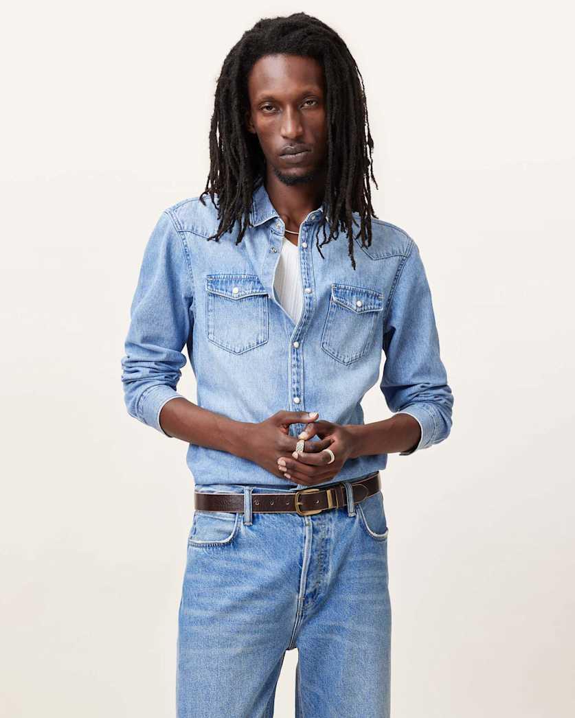Macgowan Denim Shirt by ALLSAINTS