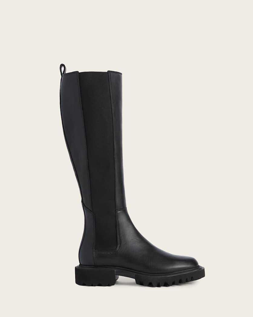 Maeve Leather Knee High Boots by ALLSAINTS