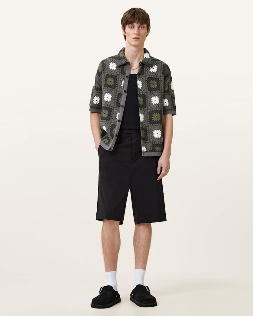 Mandon Short Sleeve Crochet Shirt by ALLSAINTS