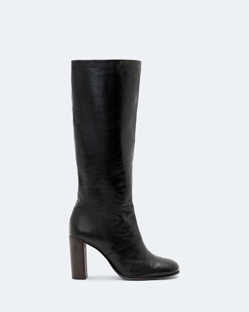 Marisa Leather Heeled Knee-High Boots by ALLSAINTS