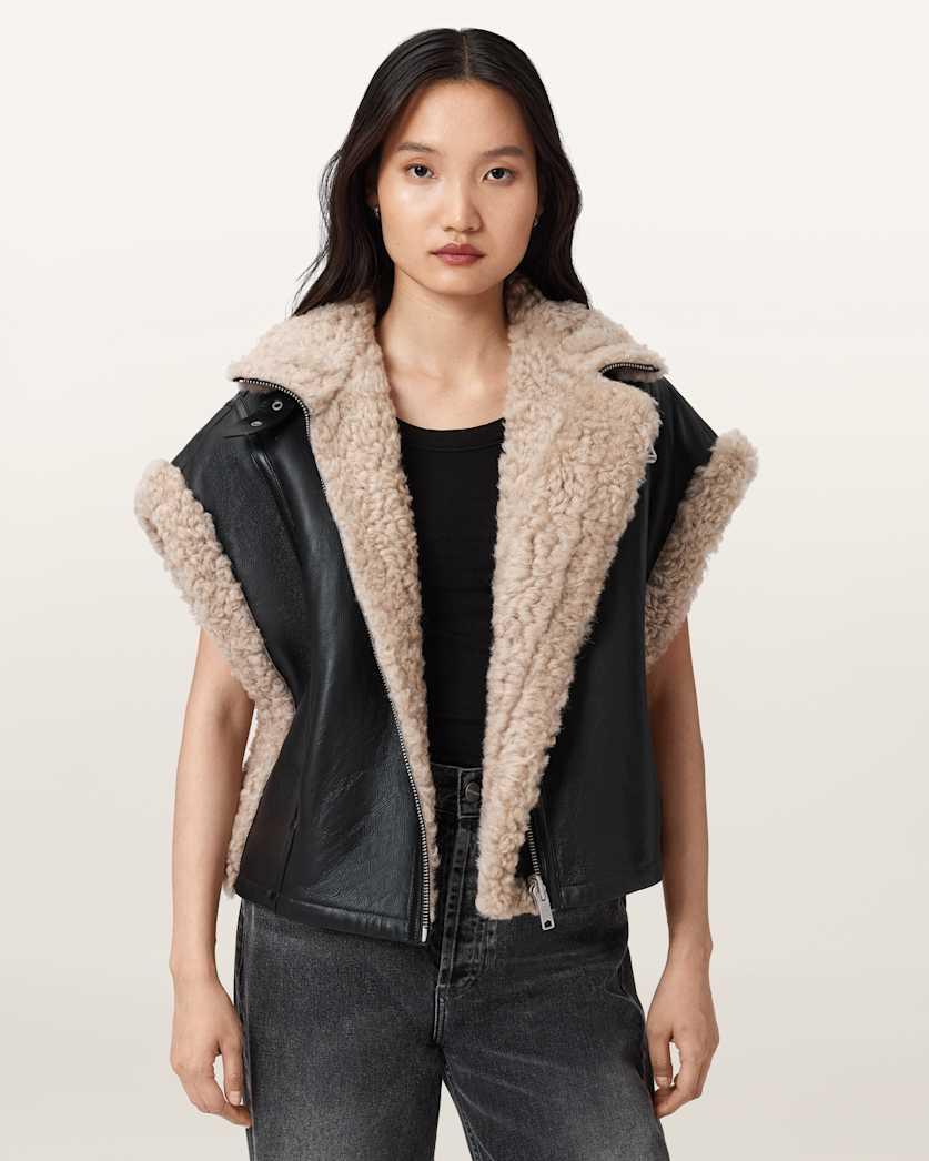 Marlin Reversible Shearling Gilet by ALLSAINTS