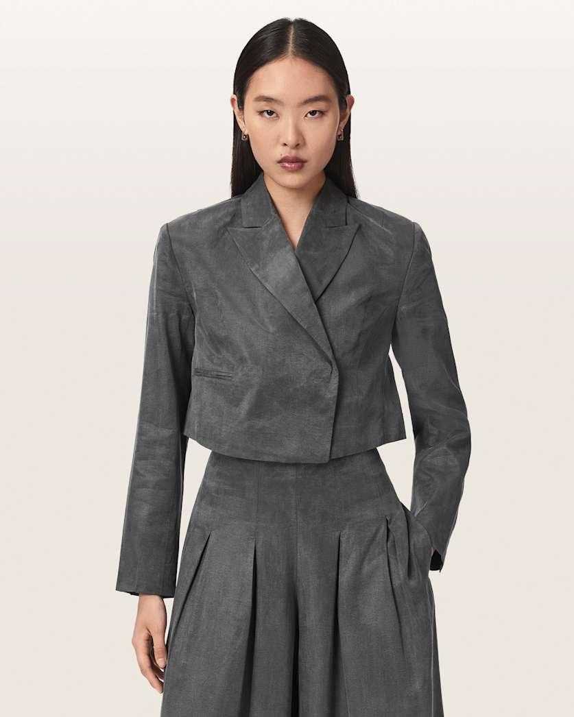 Marrlo Double Breasted Cropped Blazer by ALLSAINTS