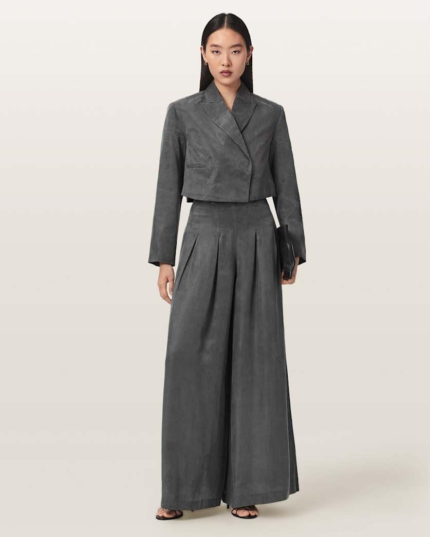 Marrlo Wide Leg Pleated Trousers by ALLSAINTS