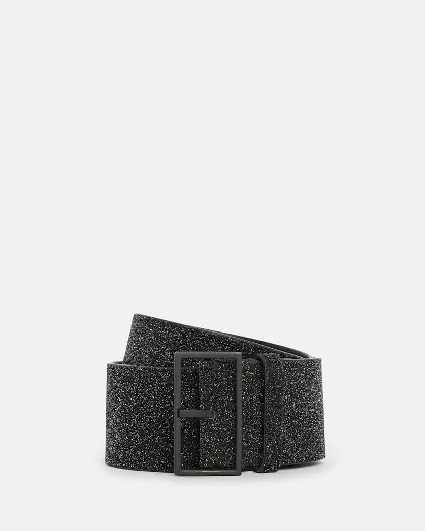 Mary Sparkle Leather Wide Waist Belt by ALLSAINTS