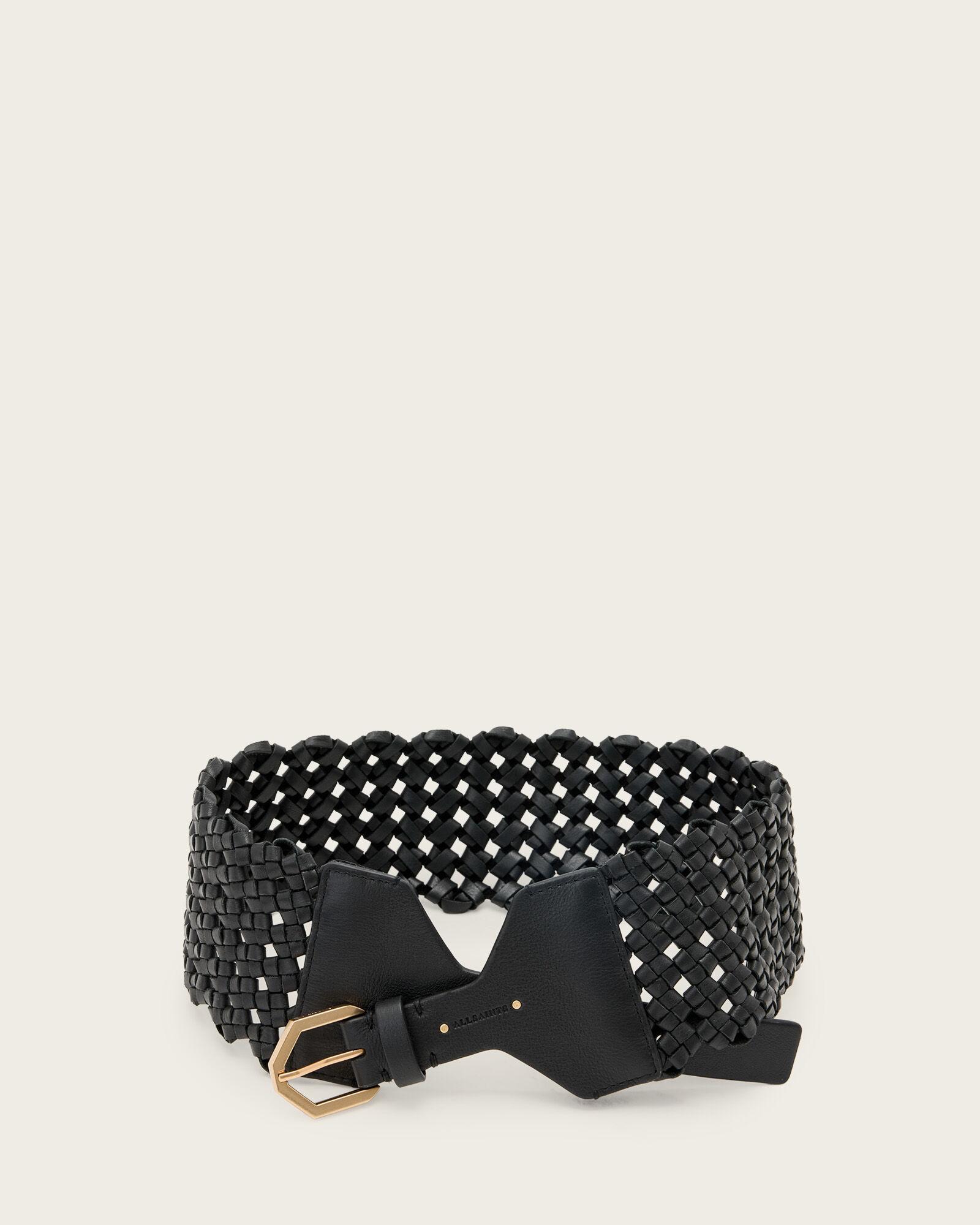 Mathilde Woven Leather Waist Belt by ALLSAINTS
