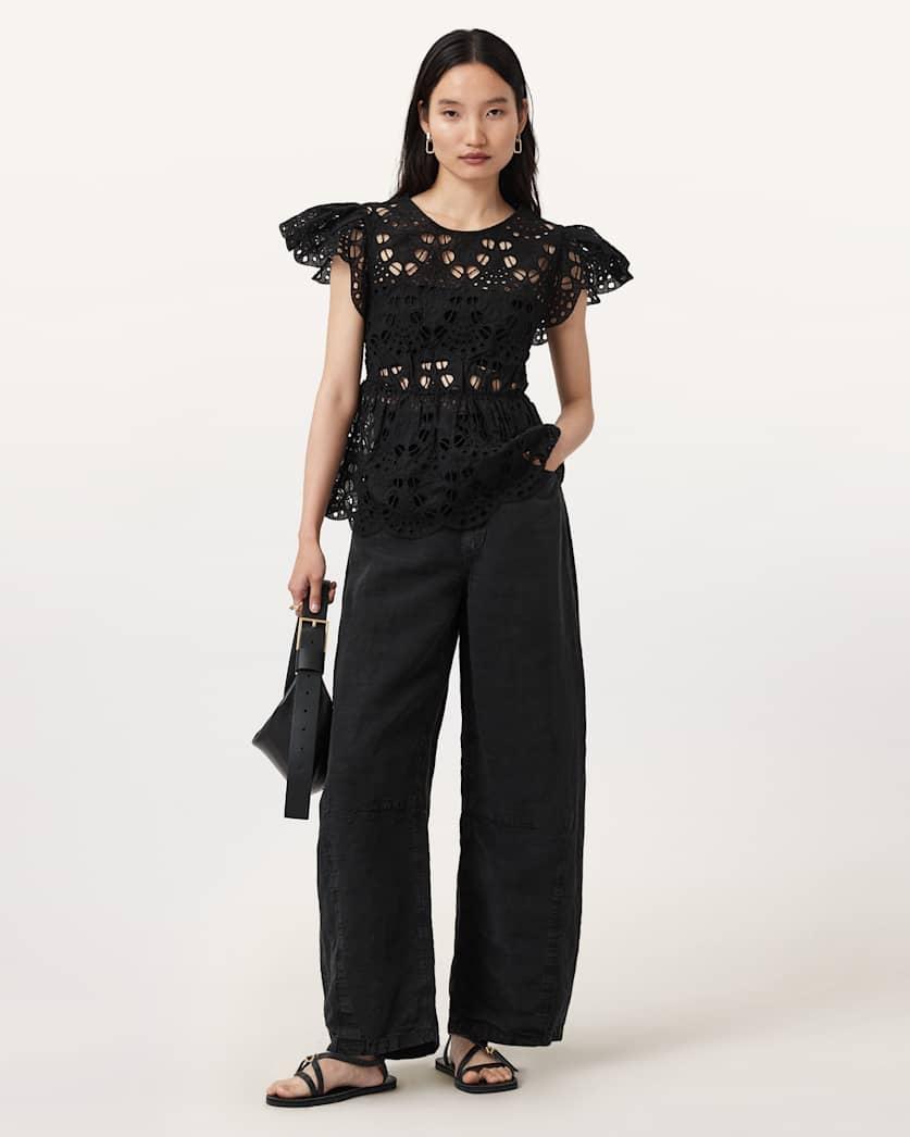 Meadow Embroidered Short Sleeve Top by ALLSAINTS