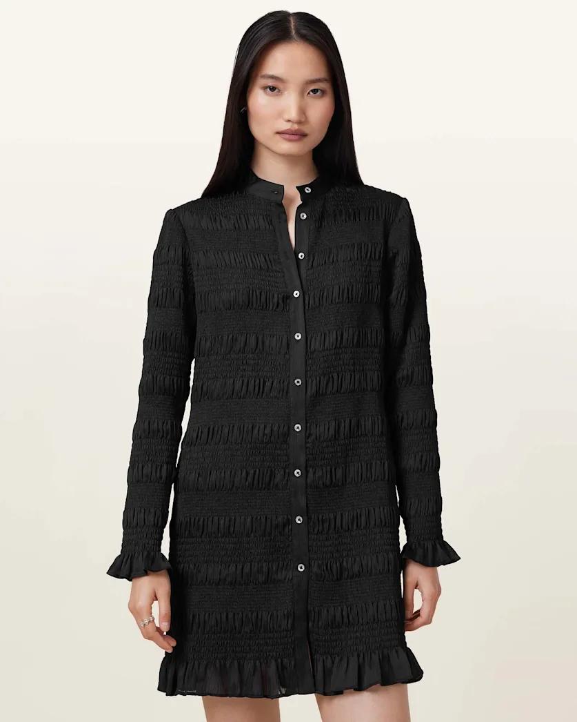 Meg Smocked Mini Dress by ALLSAINTS