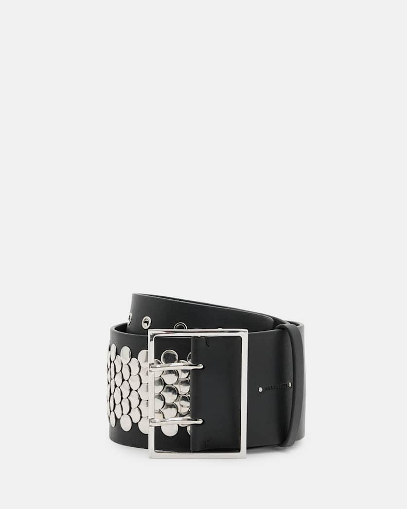 Meredith Studded Wide Leather Belt by ALLSAINTS