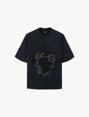 Mesh Faded-Wash Cotton-Jersey T-Shirt by ALLSAINTS