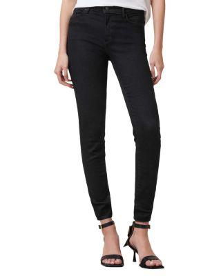 Miller Size Me High Rise Skinny Jeans in Black by ALLSAINTS