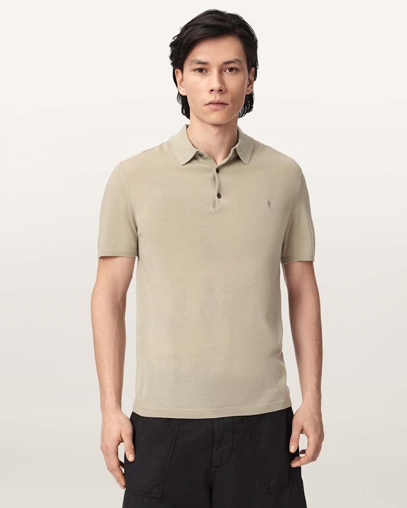 Mode Merino Short Sleeve Ramskull Polo Shirt by ALLSAINTS