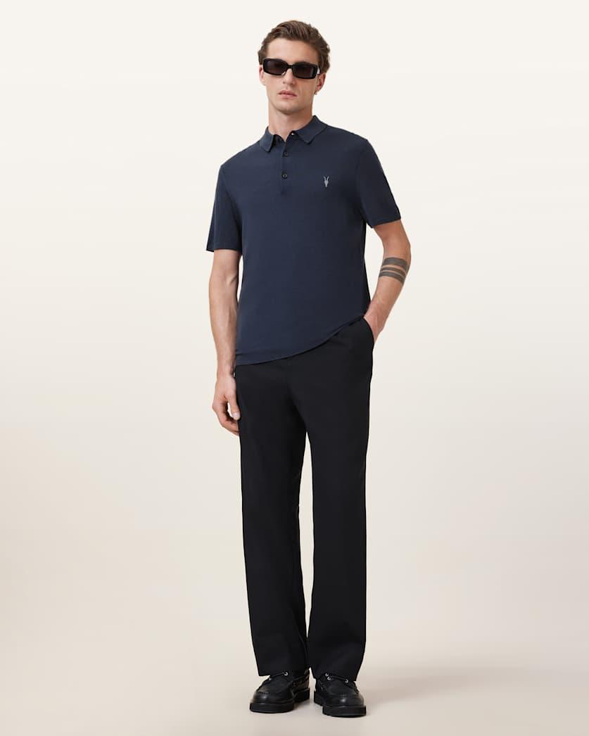 Mode Merino Short Sleeve Ramskull Polo Shirt by ALLSAINTS