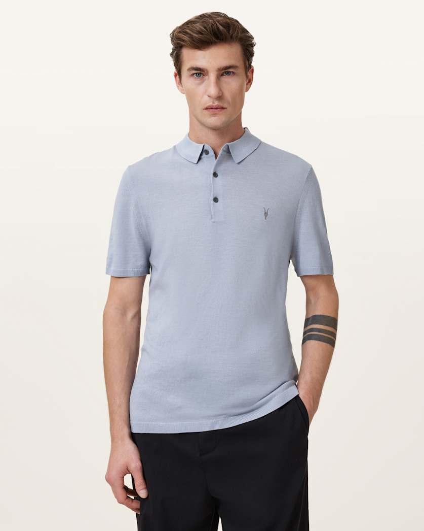 Mode Merino Short Sleeve Ramskull Polo Shirt by ALLSAINTS
