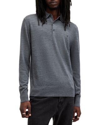 Mode Regular Fit Merino Wool Long Sleeve Polo Sweater by ALLSAINTS