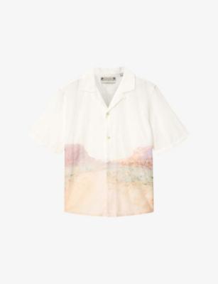 Monument Cuban-Collar Short-Sleeve Cotton Shirt by ALLSAINTS