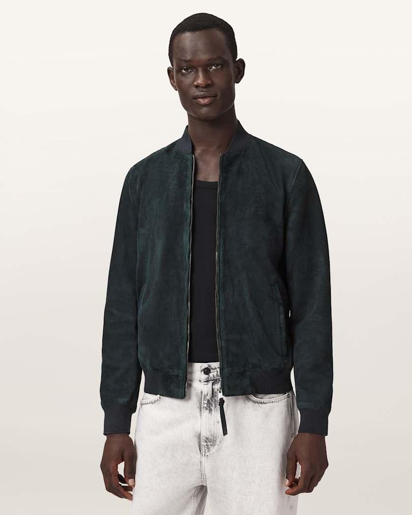 Morton Relaxed Fit Suede Bomber Jacket by ALLSAINTS