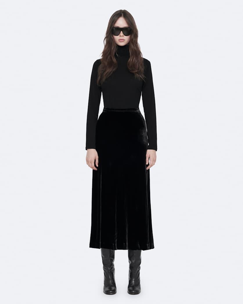 Nalia Velvet Midi Skirt by ALLSAINTS