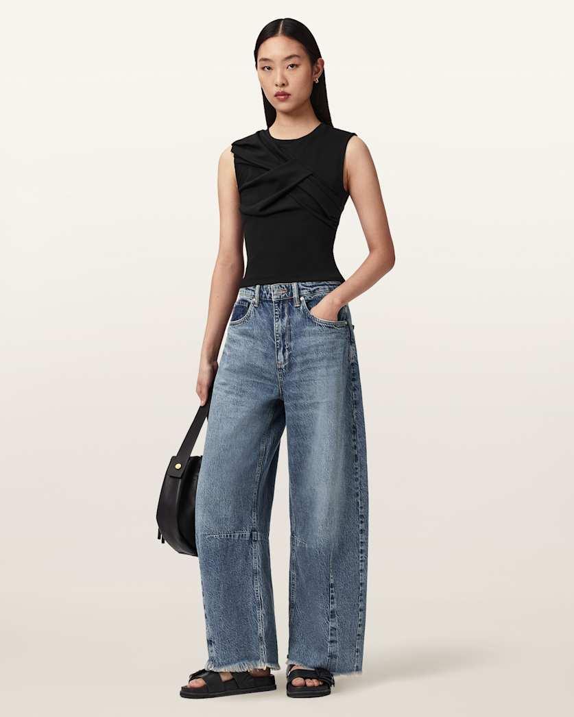 Nella Slim Fit Sleeveless Tank Top by ALLSAINTS