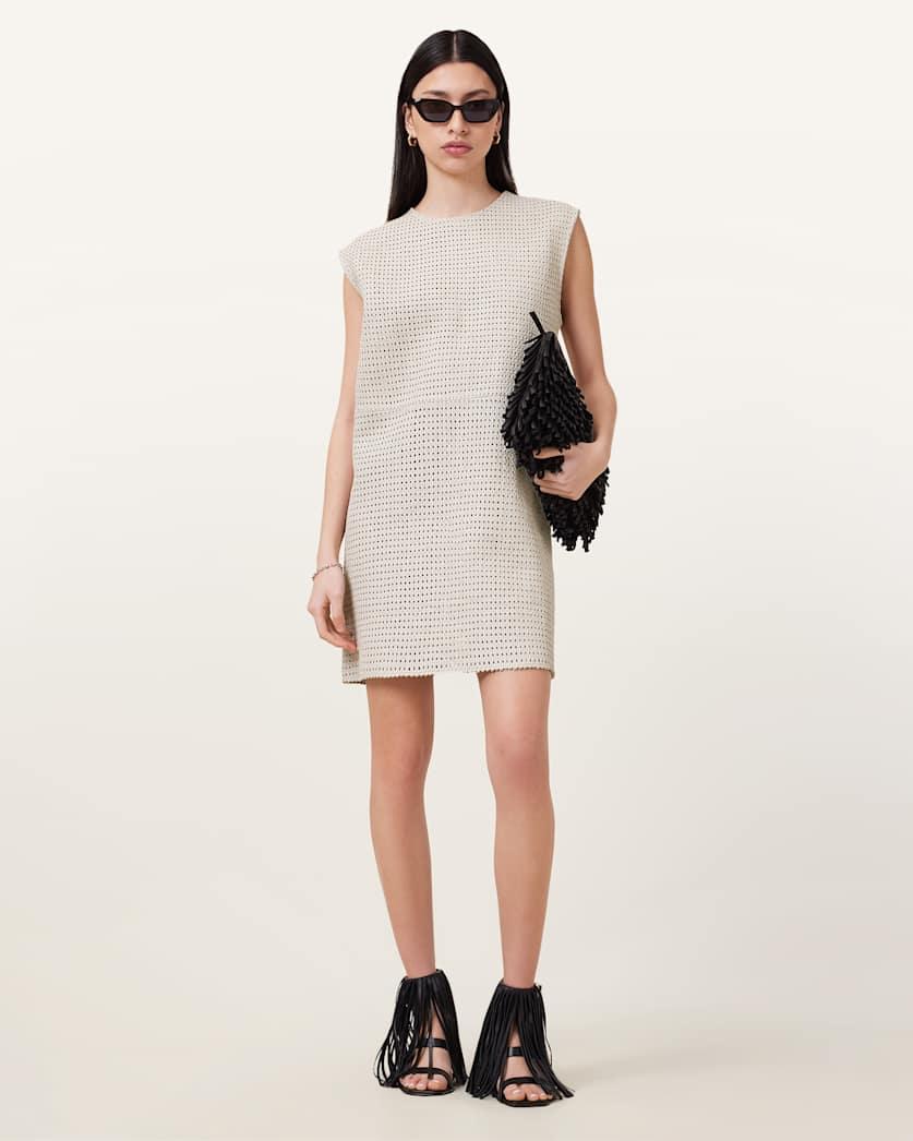 Nessa Woven Leather Mini Dress by ALLSAINTS