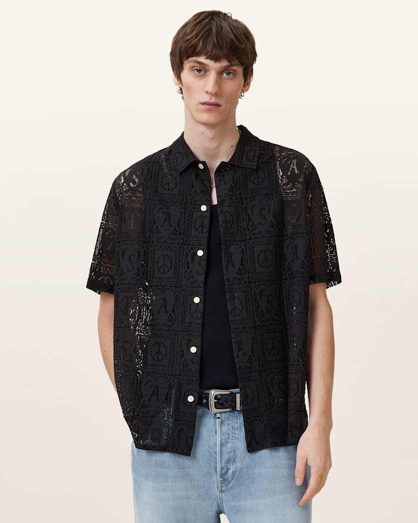 Netley Short Sleeve Lace Shirt by ALLSAINTS