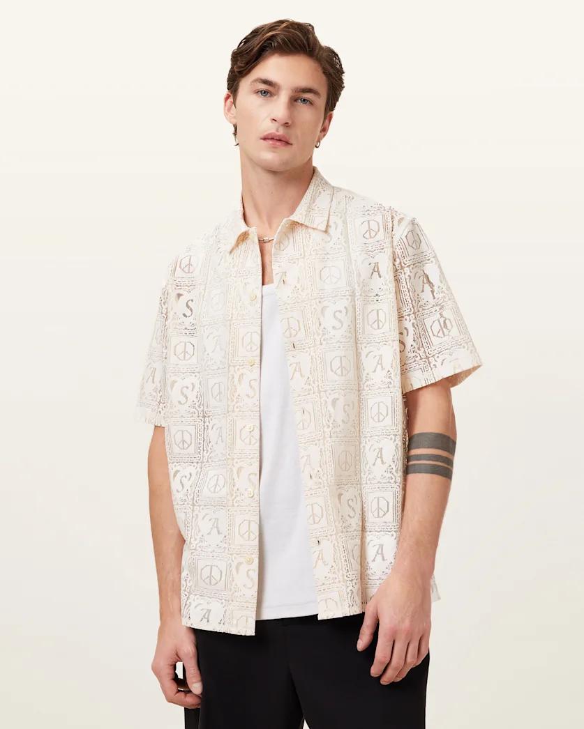 Netley Short Sleeve Lace Shirt by ALLSAINTS