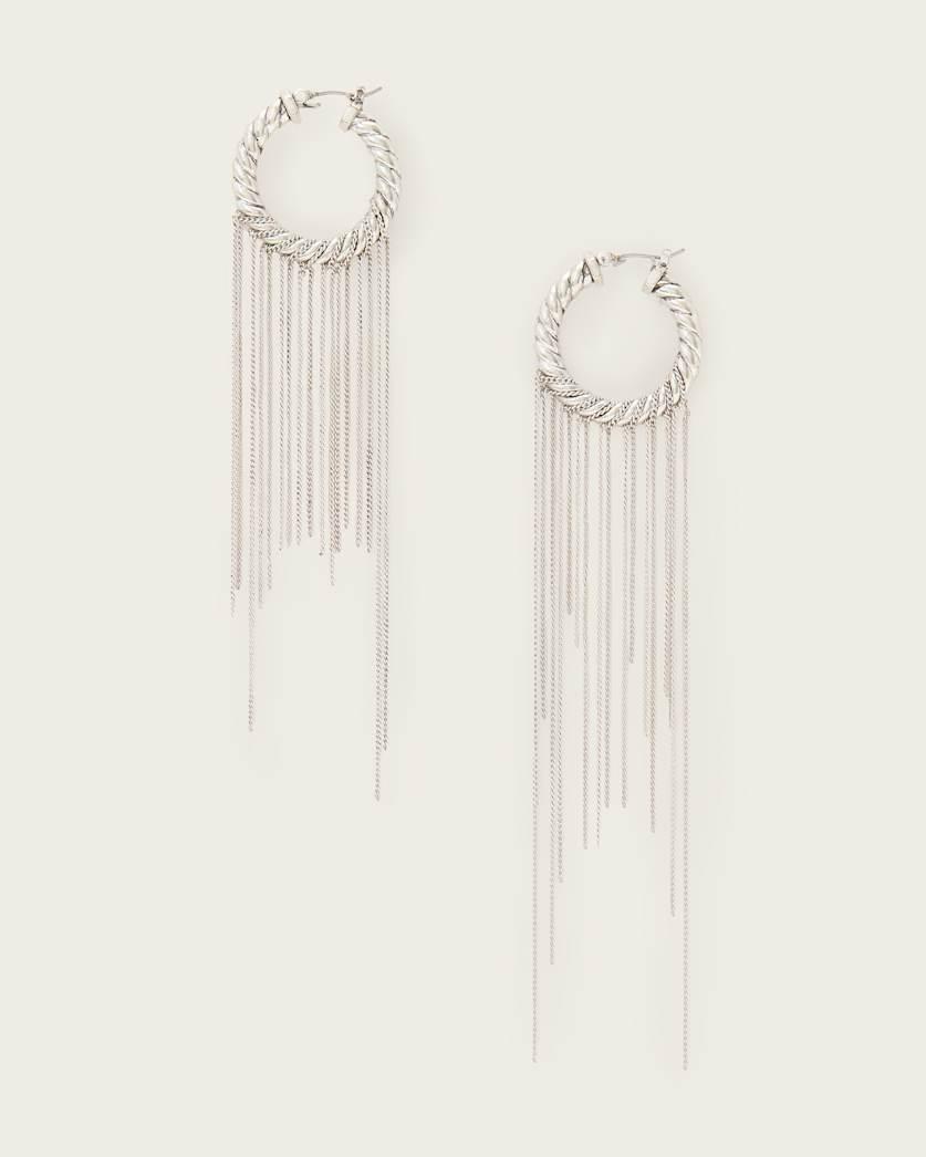 Nia Drop Chain Hoop Earrings by ALLSAINTS