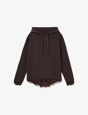 Nia Lace-Trim Cotton-Blend Hoody by ALLSAINTS