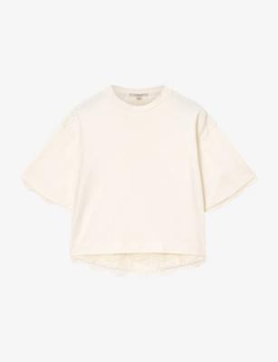 Nia Lace-Trim Cotton-Blend T-Shirt by ALLSAINTS