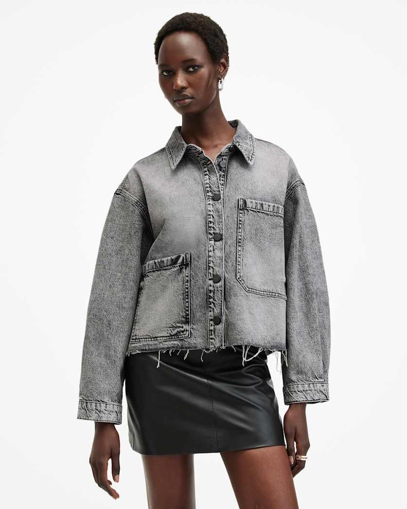 Nicky Oversized Denim Shirt Jacket by ALLSAINTS