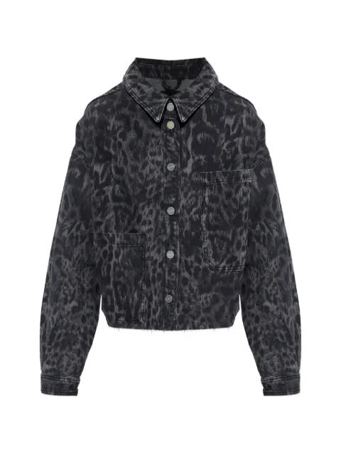 Nicky leopard-print denim jacket by ALLSAINTS