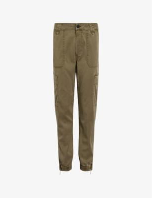 Nola patch-pocket high-rise stretch-cotton cargo trousers by ALLSAINTS