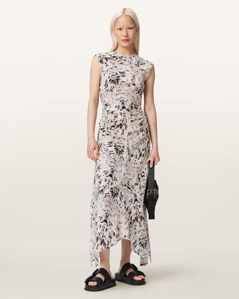 Noor Asymmetric Sleeveless Maxi Dress by ALLSAINTS