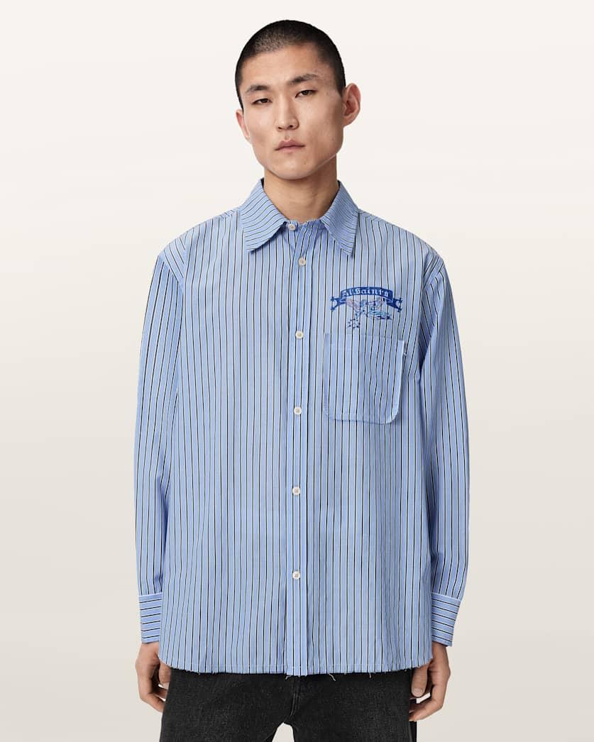 Norte Oversized Long Sleeve Striped Shirt by ALLSAINTS