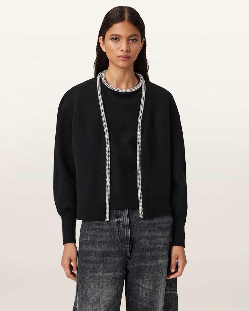 Odell Embellished Wool Cardigan by ALLSAINTS