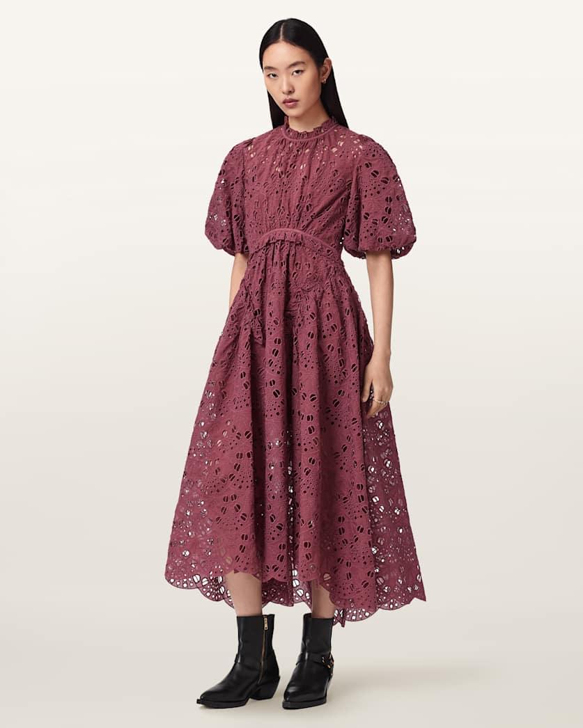 Odette Broiderie Anglais Maxi Dress by ALLSAINTS