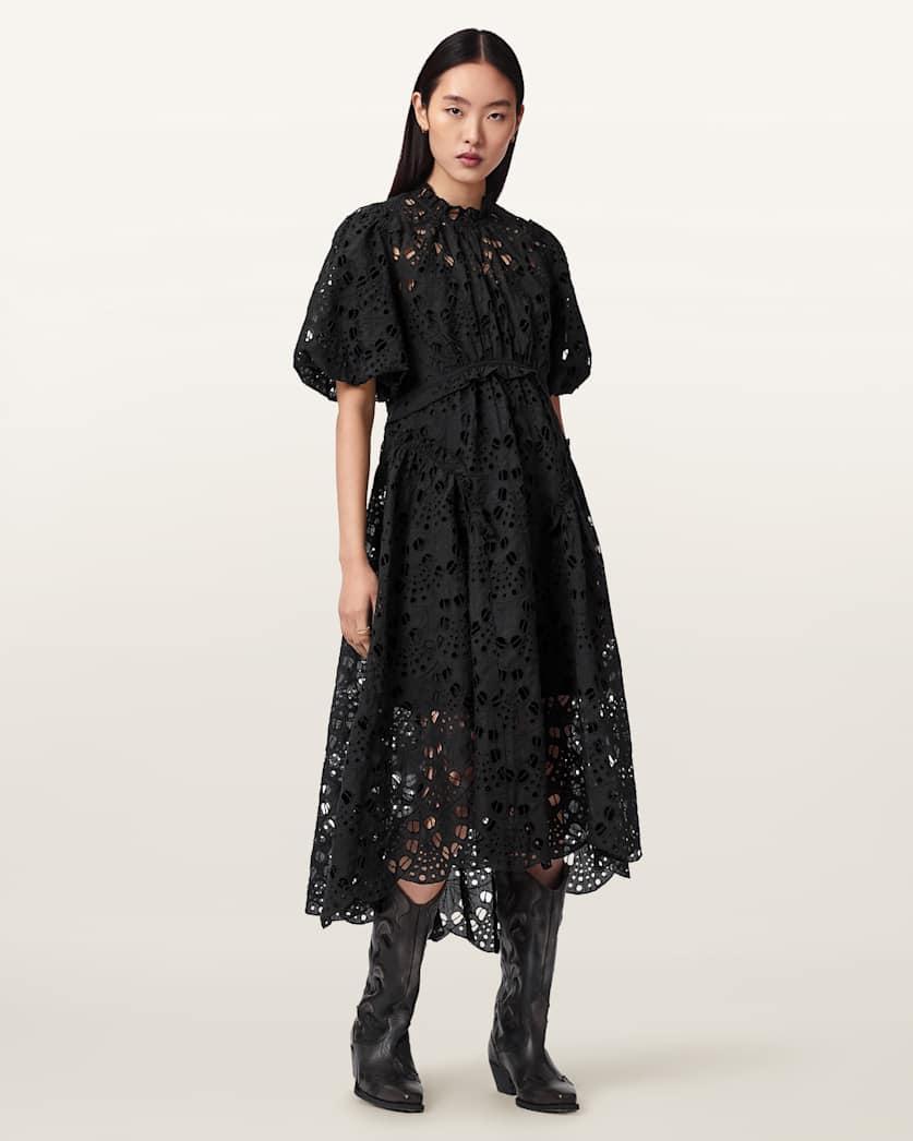 Odette Broiderie Anglais Maxi Dress by ALLSAINTS