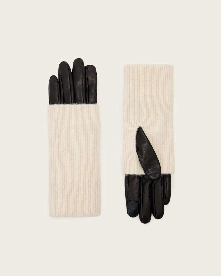 Onyx Leather Gloves by ALLSAINTS