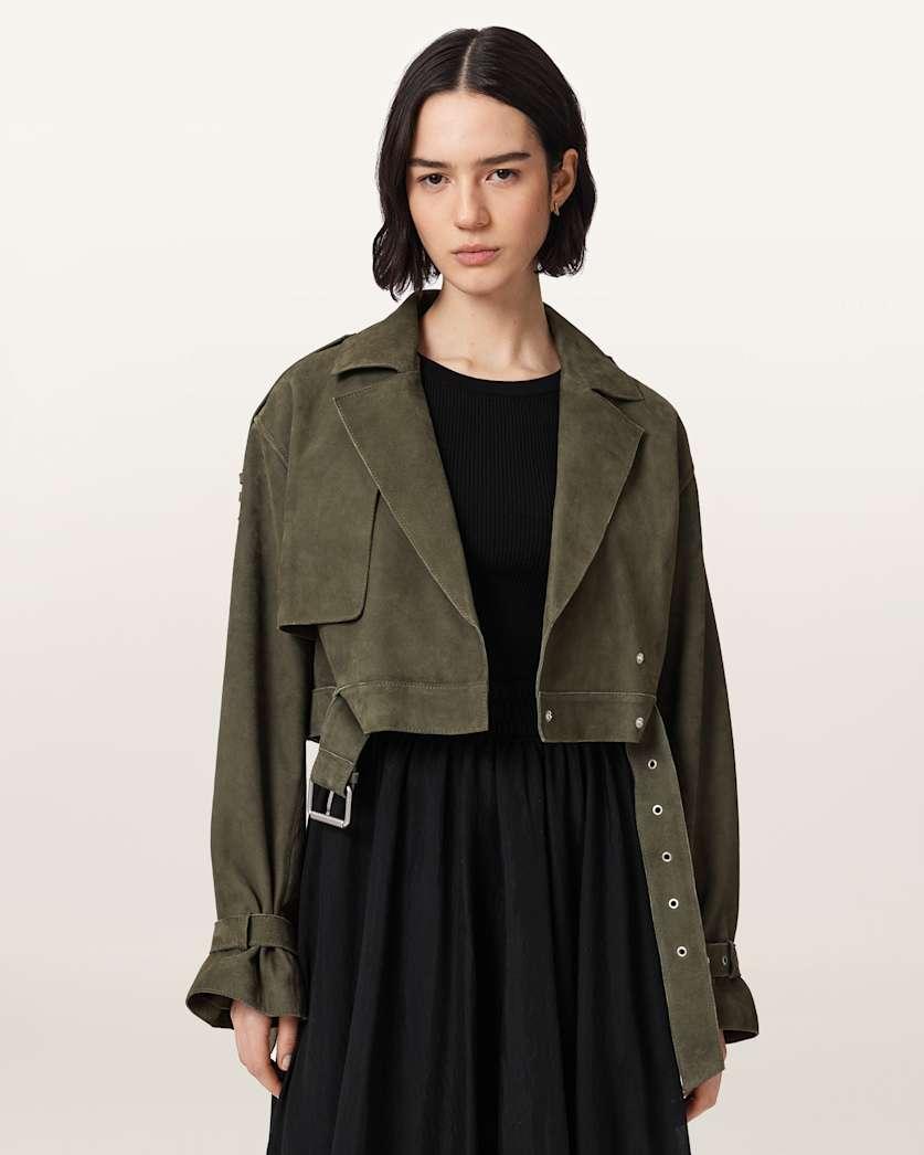 Ophelia Cropped Suede Jacket by ALLSAINTS