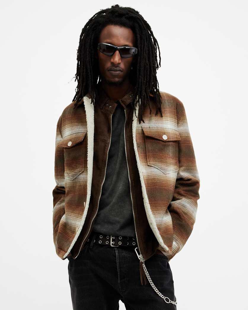 Ormond Checked Sherpa Jacket by ALLSAINTS